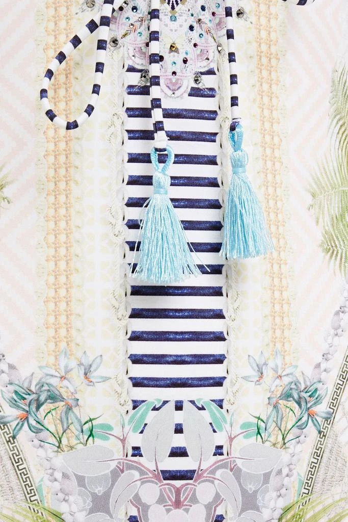 商品Camilla|Crystal-embellished lace-up printed swimsuit,价格¥417,第2张图片详细描述