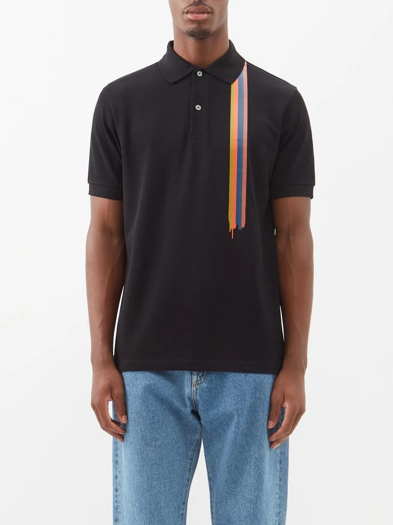 商品Paul Smith|Artist Stripe cotton-piqué polo shirt,价格¥929,第1张图片