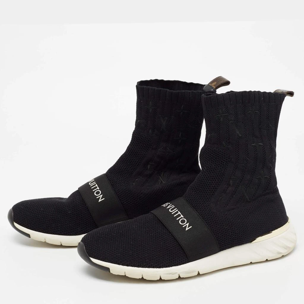 商品[二手商品] Louis Vuitton|Louis Vuitton Black Stretch Fabric Aftergame Sock High Top Sneakers Size 41,价格¥3114,第2张图片详细描述