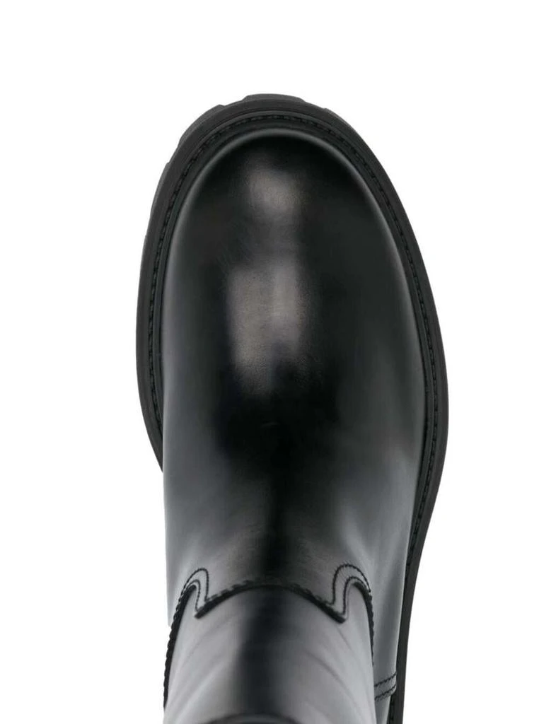 商品Tod's|Black 'Biker' Boots with Buckle Detail and Gold-tone Hardware in Leather Woman,价格¥4714,第4张图片详细描述