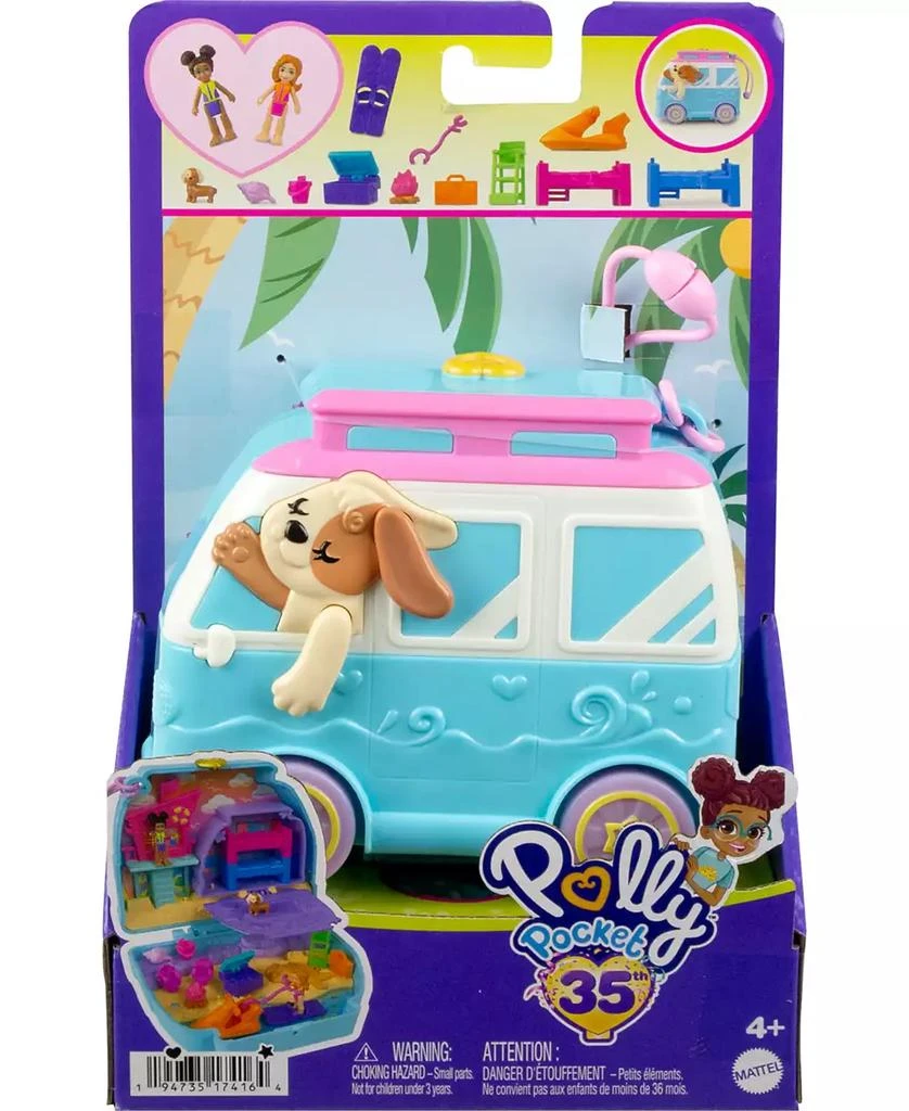 商品Polly Pocket|Dolls and Playset, Travel Toys, Seaside Puppy Ride Compact,价格¥90,第1张图片