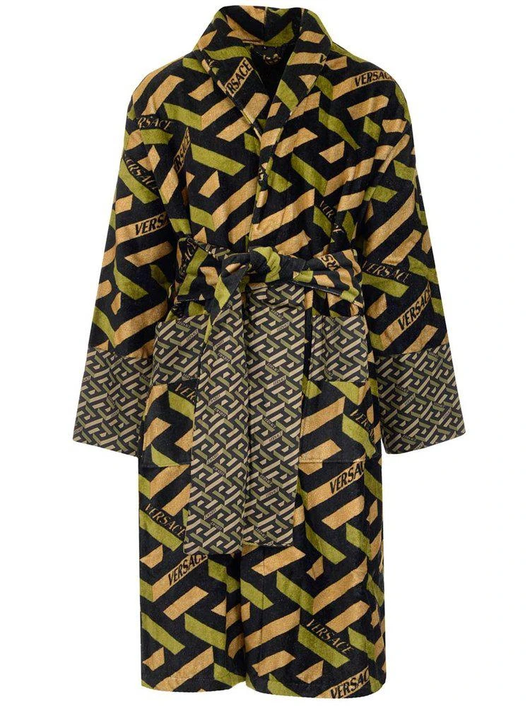 商品Versace|Versace La Greca Tied Waist Bathrobe,价格¥3089,第1张图片