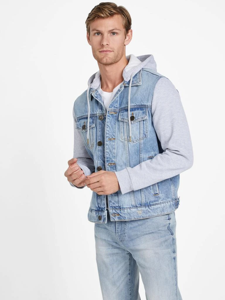 商品Guess Factory|Reese Denim Hooded Jacket,价格¥443,第1张图片
