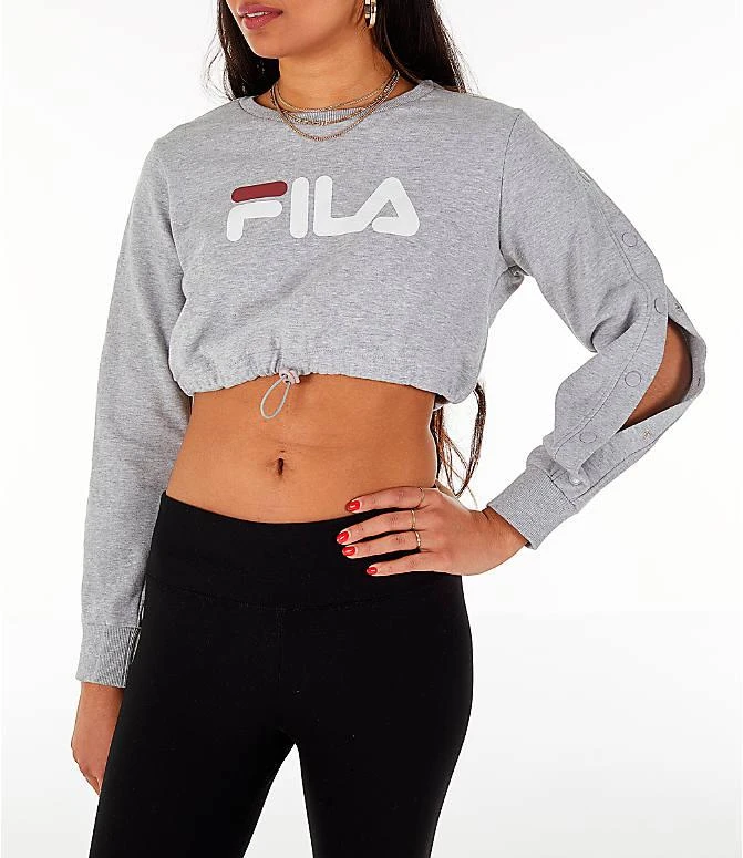 商品Fila|Women's Fila Charlotte Cropped Crew Sweatshirt,价格¥149,第3张图片详细描述