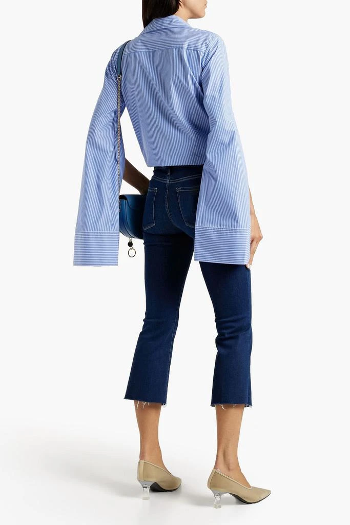 商品FRAME|Le Pixie frayed mid-rise kick-flare jeans,价格¥570,第3张图片详细描述