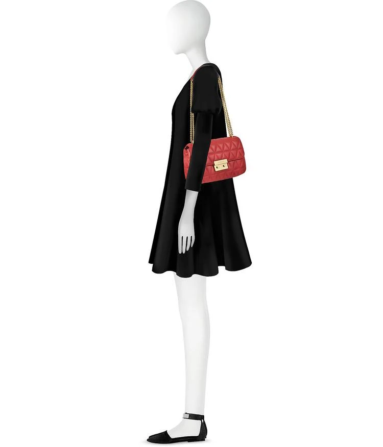 商品Michael Kors|Michael Kors 鲜红色 Sloan 大号绗缝皮革单肩包,价格¥1624,第3张图片详细描述