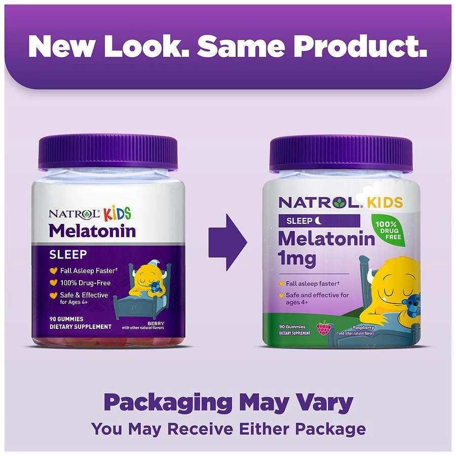 商品Natrol|Kids Melatonin Sleep Support Gummies Berry,价格¥101,第2张图片详细描述