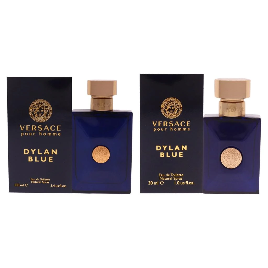 商品Versace|Dylan Blue Kit by Versace for Men - 2 Pc Kit 3.4 oz EDT Spray, 1 oz EDT Spray,价格¥691,第1张图片