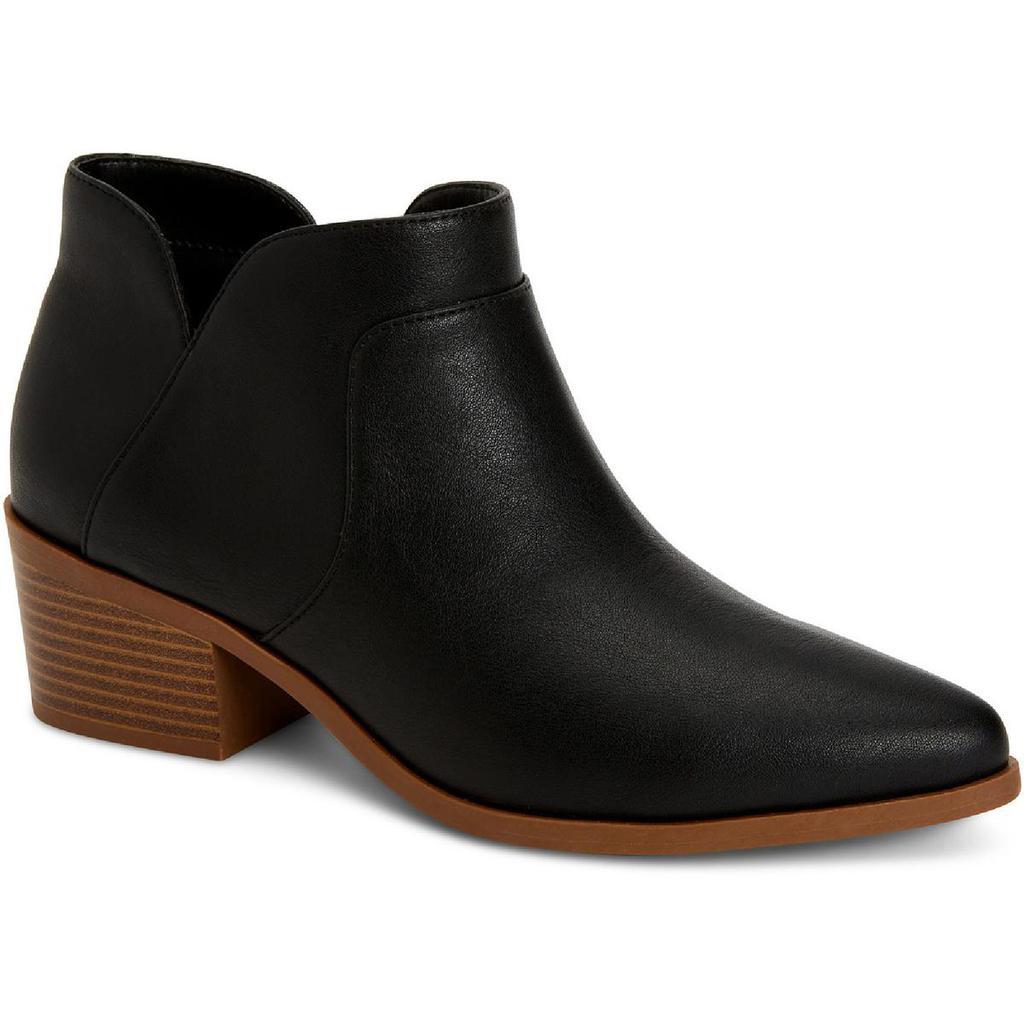 商品Style & Co|Style & Co. Womens Vidyaa Faux Leather Block Heel Ankle Boots,价格¥112,第4张图片详细描述