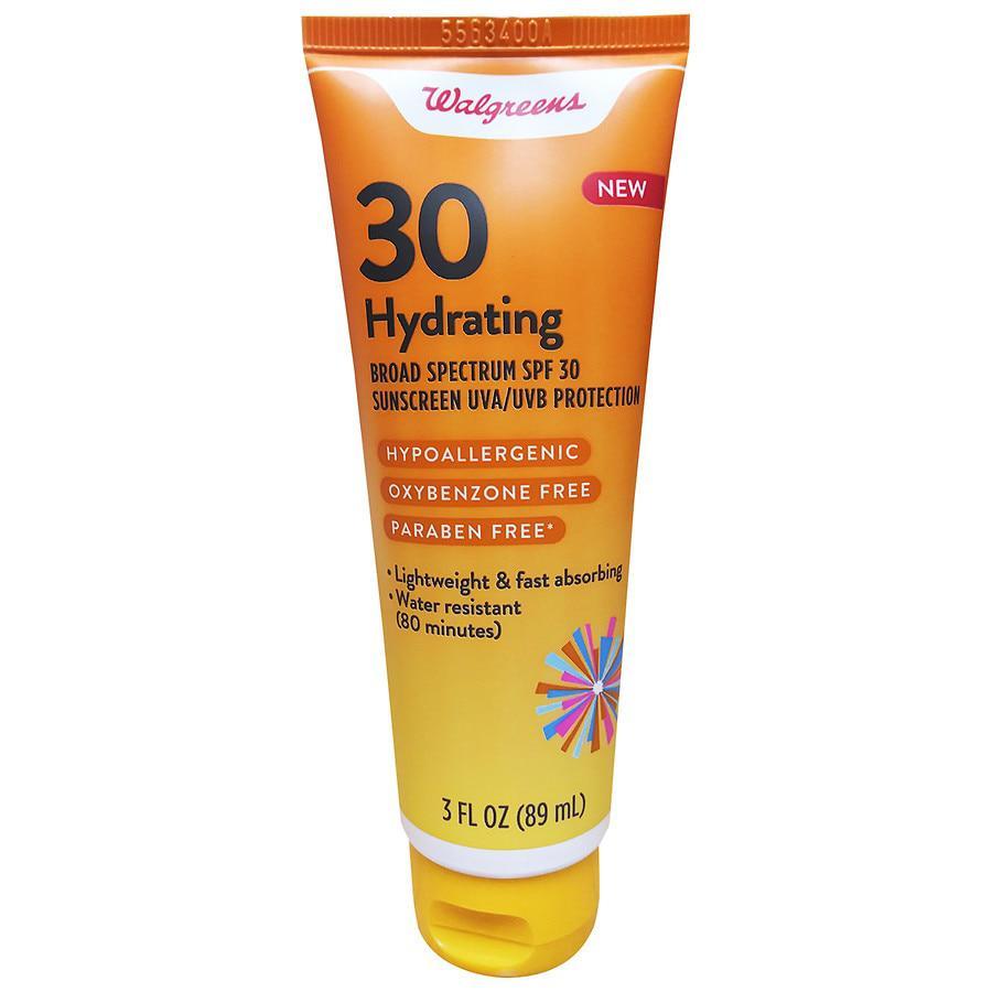 商品Walgreens|Hydrating Sunscreen Lotion SPF 30,价格¥23,第1张图片