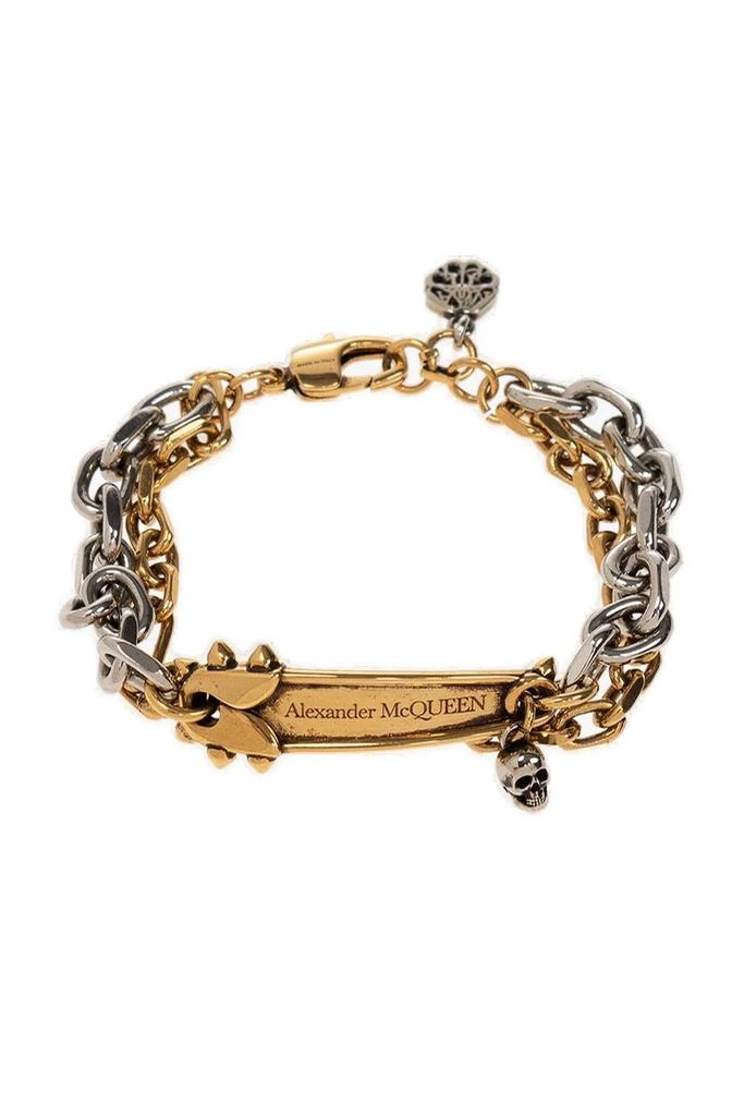 商品Alexander McQueen|Alexander McQueen Punk Stud Safety Pin Bracelet,价格¥2184,第1张图片