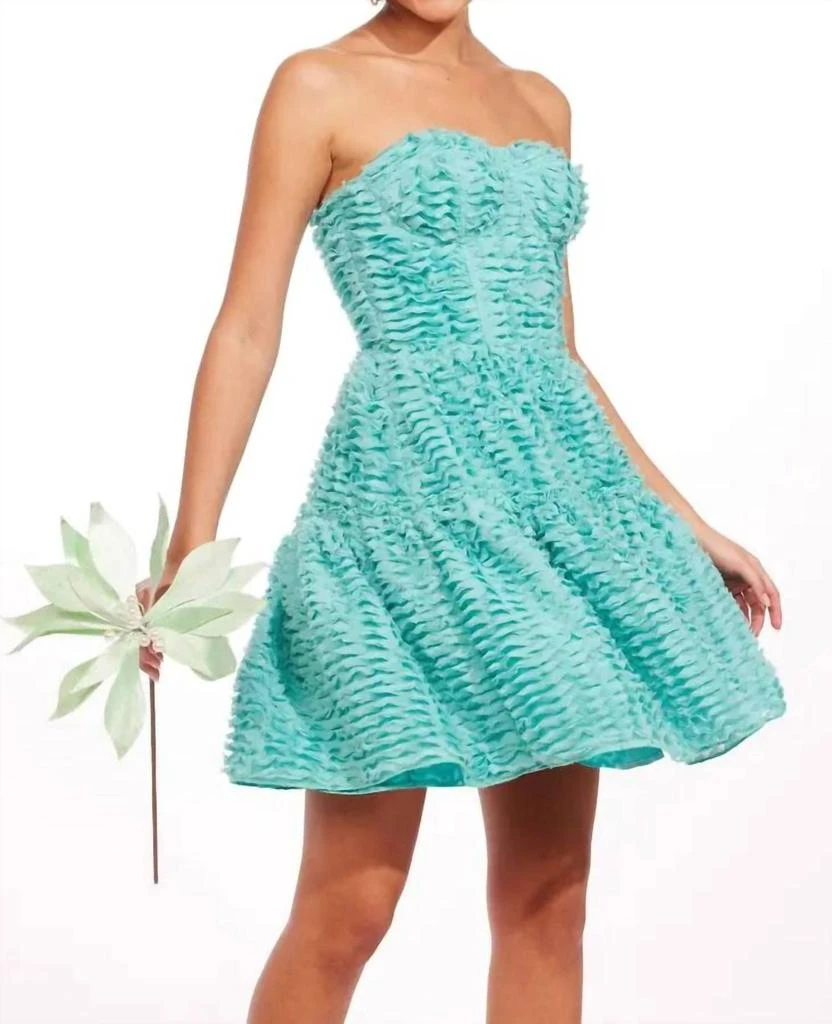 商品Eva Franco|Cossette Dress In Huckleberry Souffle,价格¥756,第3张图片详细描述