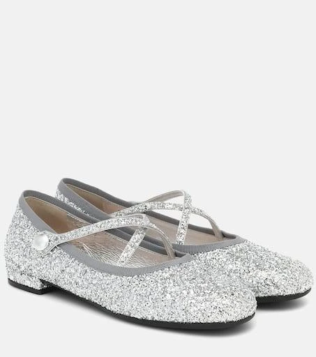 商品Miu Miu|Glitter ballet flats,价格¥5219,第1张图片