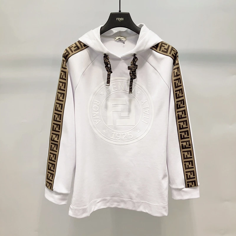 商品Fendi|Fendi 芬迪 女士白色连帽运动卫衣 FAF105-A8WL-F188P,价格¥4227,第1张图片
