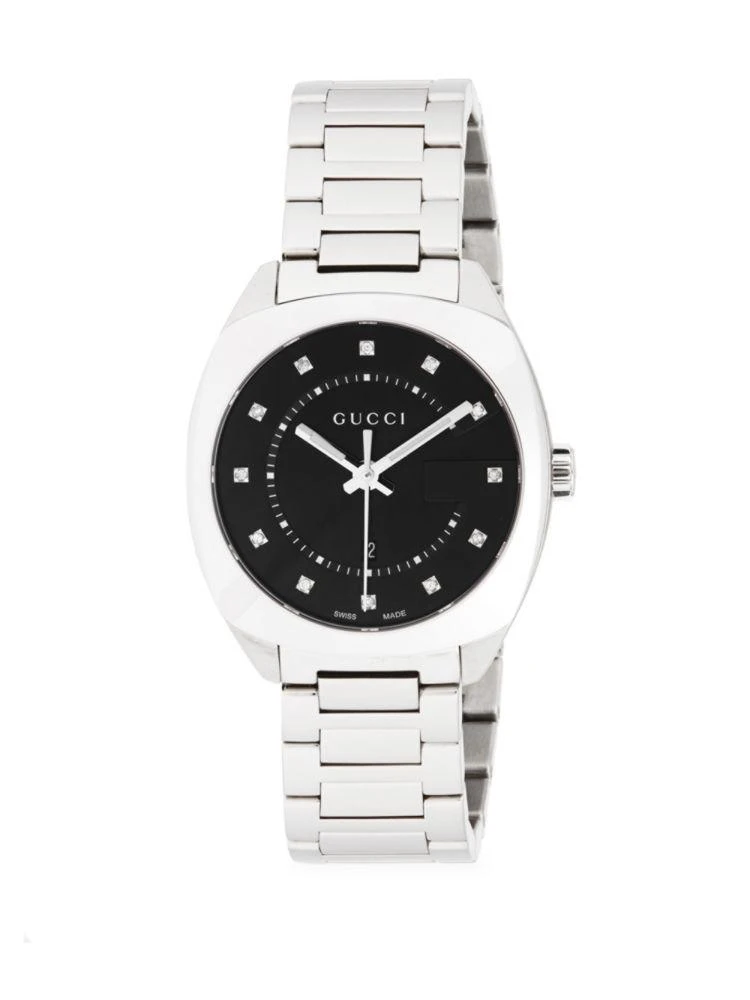 商品Gucci|Stainless Steel Crystal Studded Bracelet Watch,价格¥5265,第1张图片