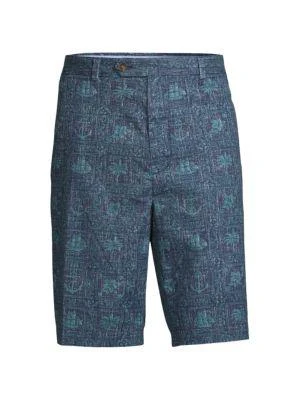 商品Brooks Brothers|Mixed-Print Flat Front Shorts,价格¥199,第3张图片详细描述