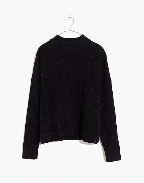 Donegal (Re)sourced Cashmere Ribbed Mockneck Pullover Sweater商品第4张图片规格展示