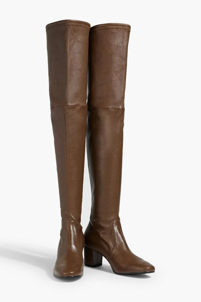 商品Stuart Weitzman|Genna 60 City glossed-leather thigh boots,价格¥2345,第2张图片详细描述