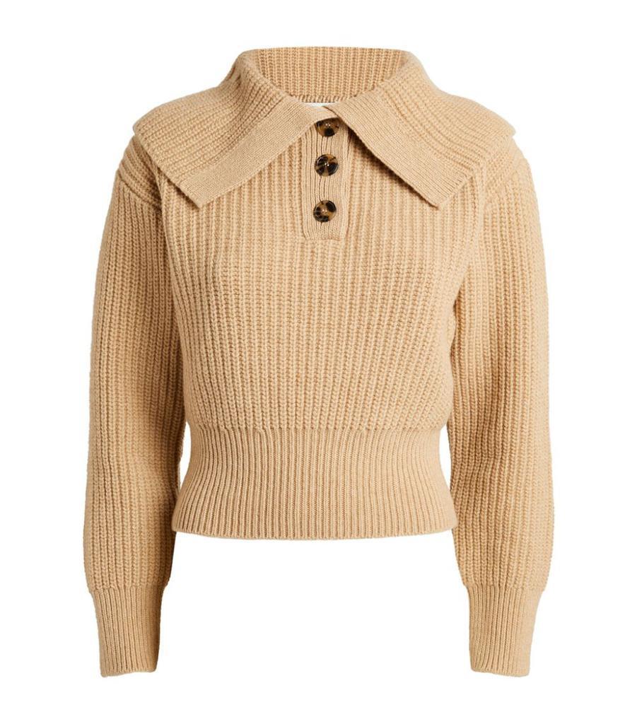商品Sandro|Wool Wide Collar Sweater,价格¥2829,第1张图片