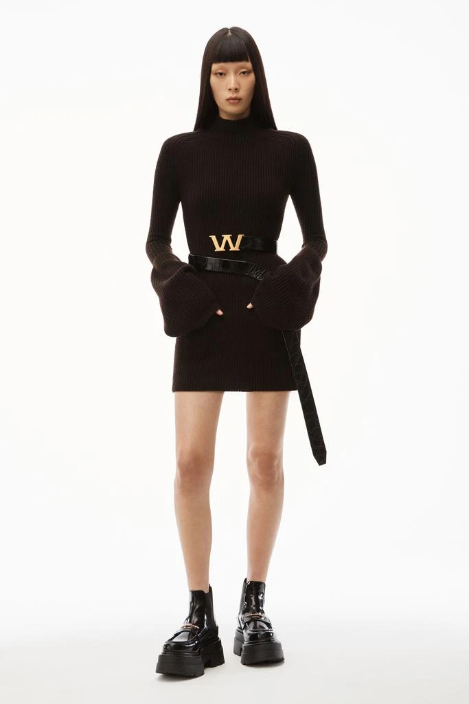 商品Alexander Wang|LONG-SLEEVE MINI DRESS IN CASHMERE WOOL,价格¥2447,第2张图片详细描述