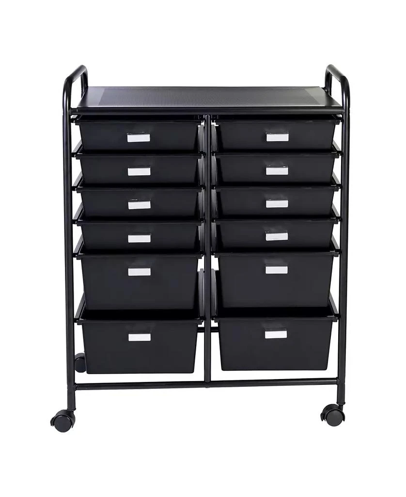 商品Honey Can Do|10-Drawer Rolling Cart, Black,价格¥987,第2张图片详细描述