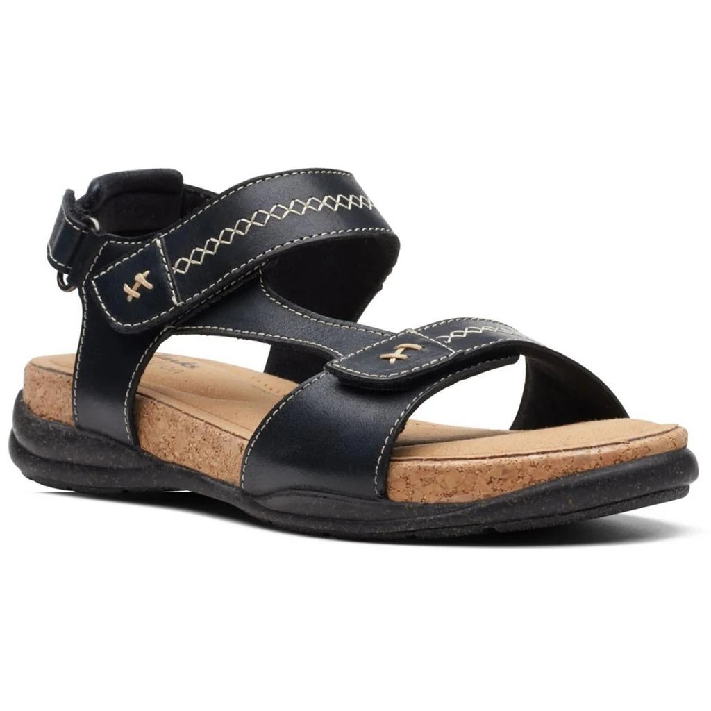 商品Clarks|Clarks Womens Roseville Mae Leather Open Toe Sport Sandals,价格¥310,第3张图片详细描述