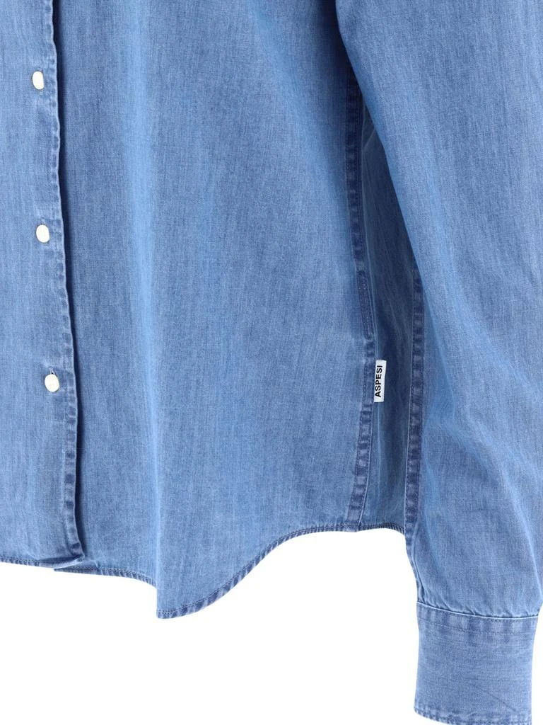 商品ASPESI|Shirt In Lightweight Denim Shirts Light Blue,价格¥525,第4张图片详细描述