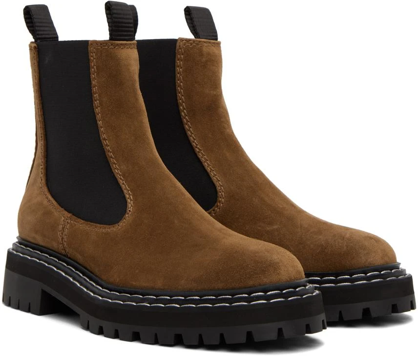 商品Proenza Schouler|Brown Lug Sole Chelsea Boots,价格¥2581,第4张图片详细描述