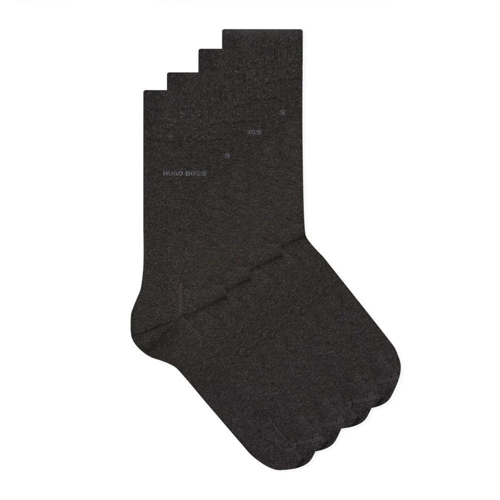 商品Hugo Boss|BOSS Bodywear Socks 2 Pack - Charcoal,价格¥129,第1张图片