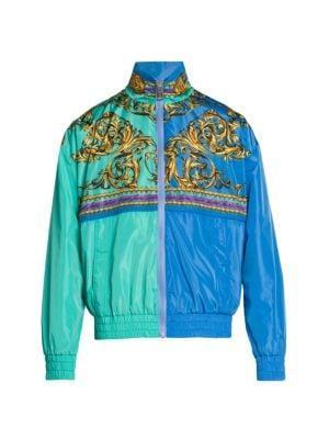 商品Versace|Garland Mockneck Polyester Jacket,价格¥1574,第6张图片详细描述