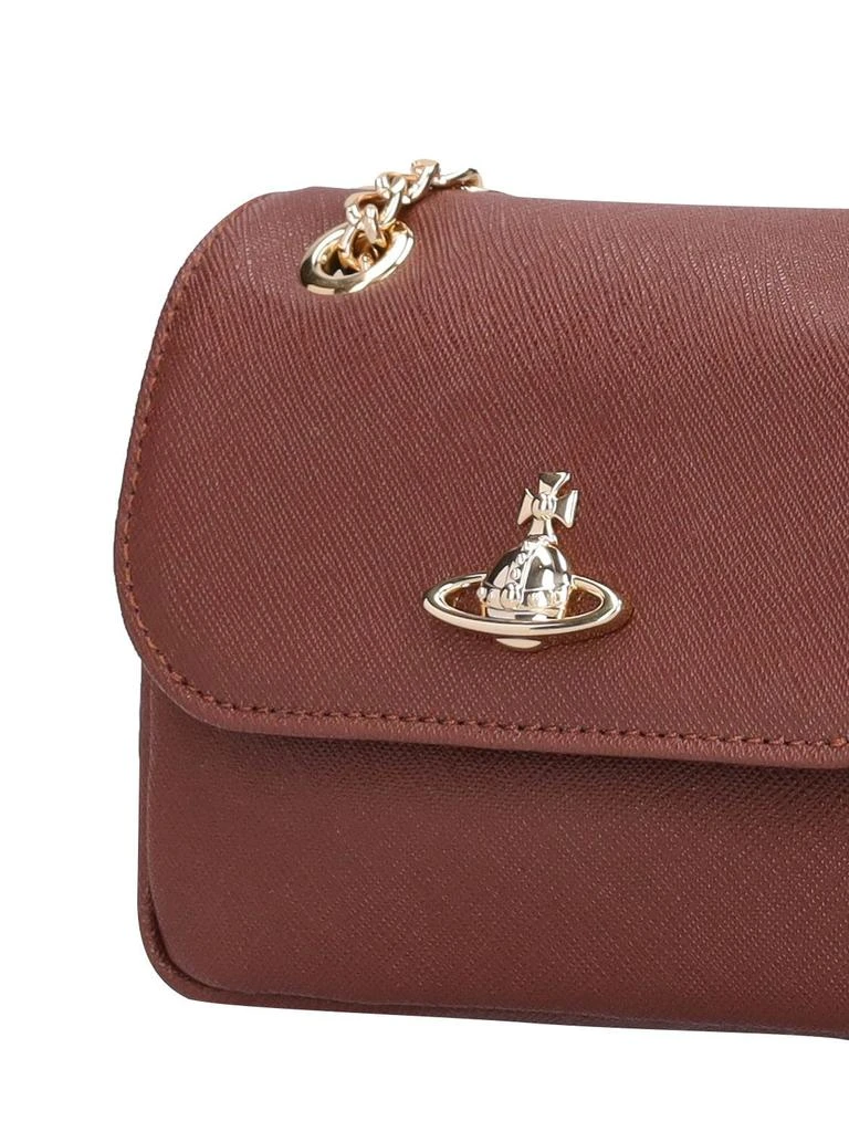 商品Vivienne Westwood|Small Saffiano Leather Shoulder Bag,价格¥2088,第4张图片详细描述