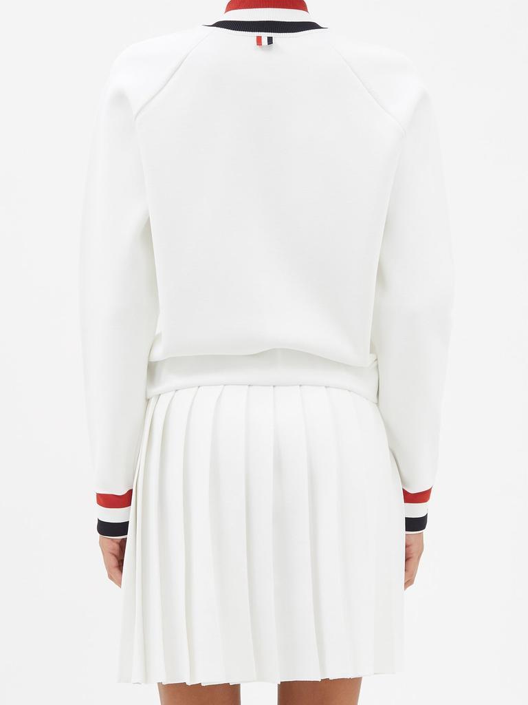 商品Thom Browne|Tricolour-stripe knit baseball jacket,价格¥4946,第7张图片详细描述