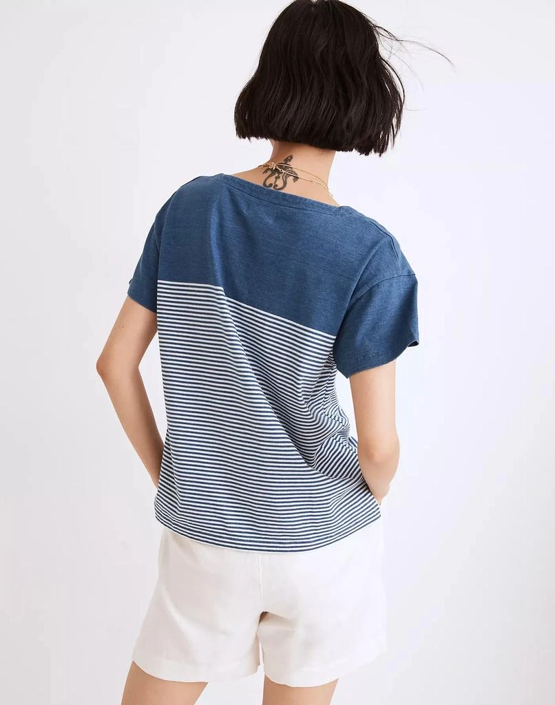 商品Madewell|Lyndale Oversized Tee in Indigo Mariner Stripe,价格¥201,第3张图片详细描述