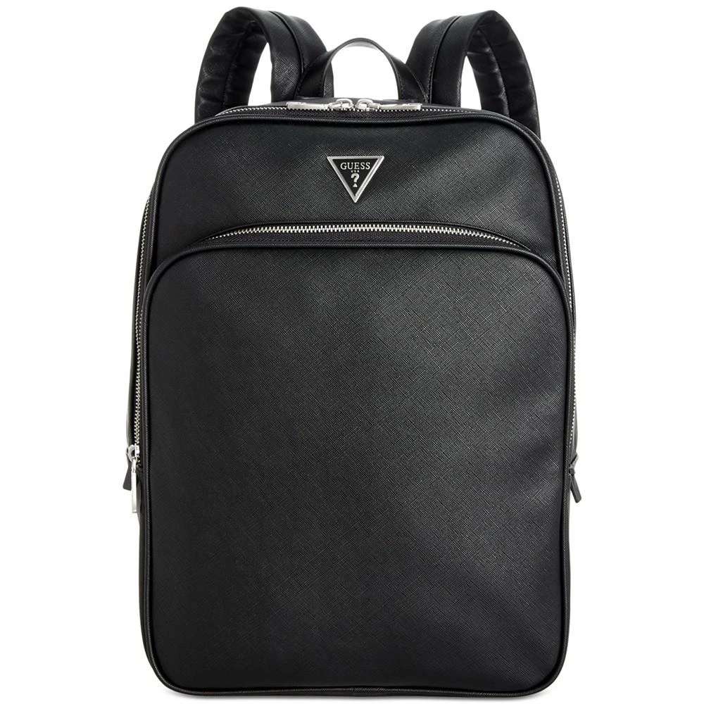 商品GUESS|Men's Certosa Squared Faux-Leather Backpack,价格¥971,第1张图片