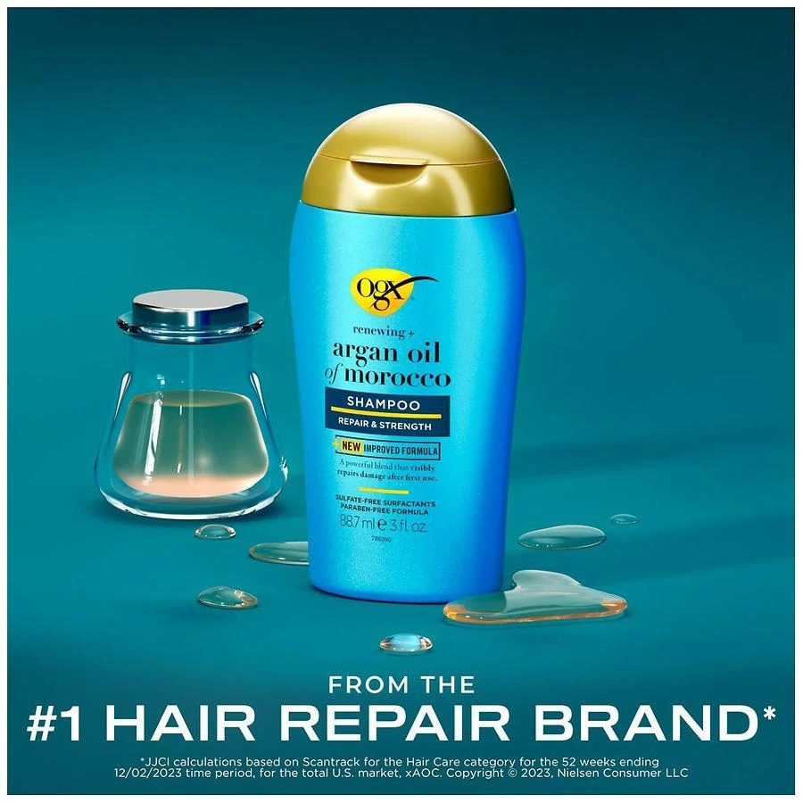 商品OGX|Renewing + Argan Oil of Morocco Repairing Shampoo Citrus-Fresh, Floral-Green & Woody,价格¥28,第3张图片详细描述