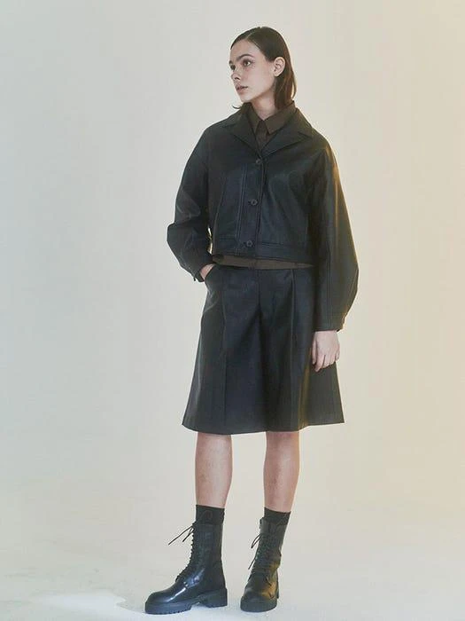 商品NOWANDTOMORROW|W Leather Short Pants,价格¥627,第4张图片详细描述