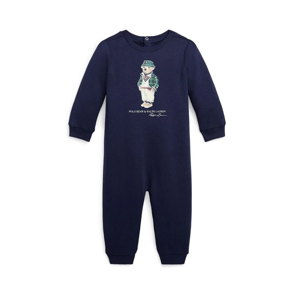 商品Ralph Lauren|Baby Boys Polo Bear Fleece Coverall One Piece,价格¥368,第1张图片