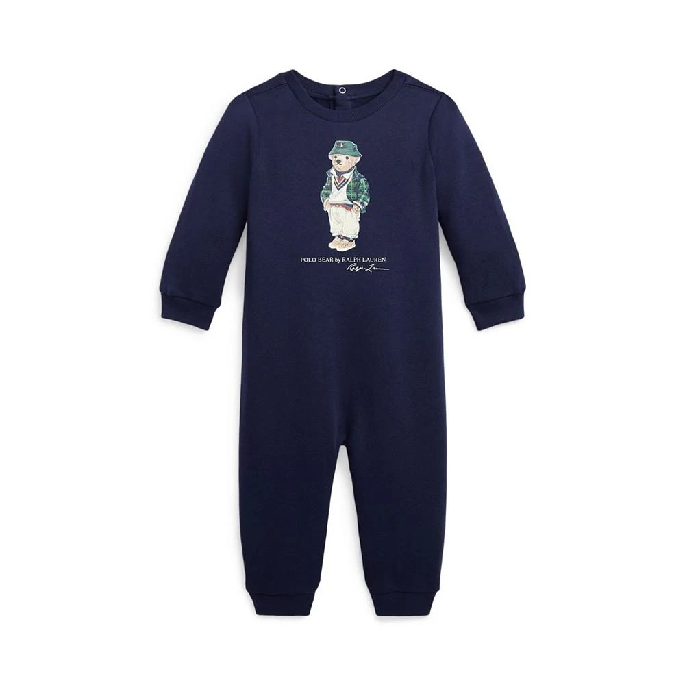 商品Ralph Lauren|Baby Boys Polo Bear Fleece Coverall One Piece,价格¥376,第1张图片