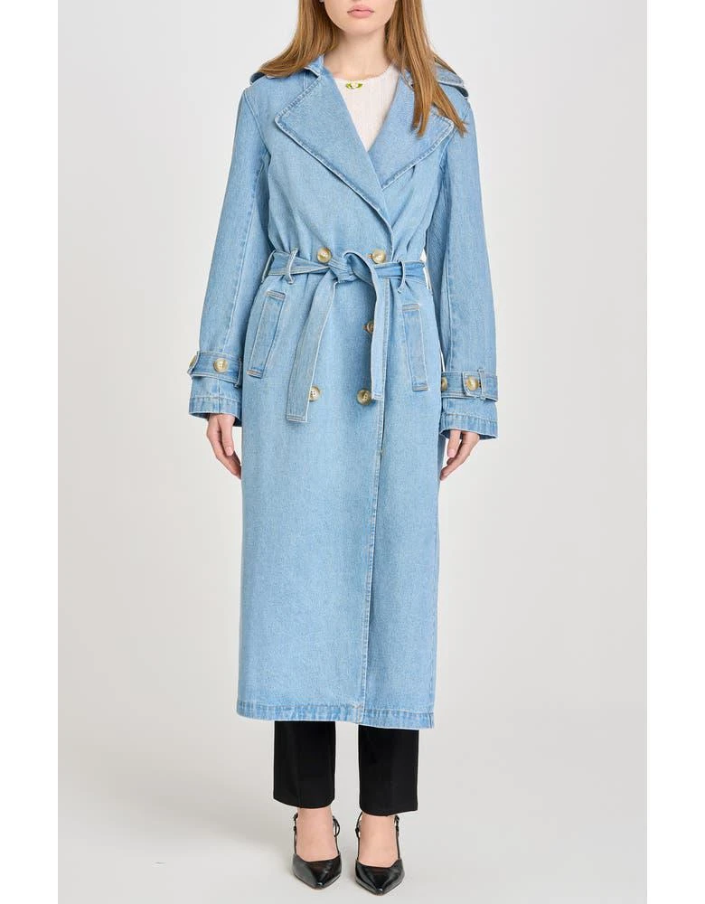 商品Wayf|Denim Trench Coat,价格¥580,第1张图片