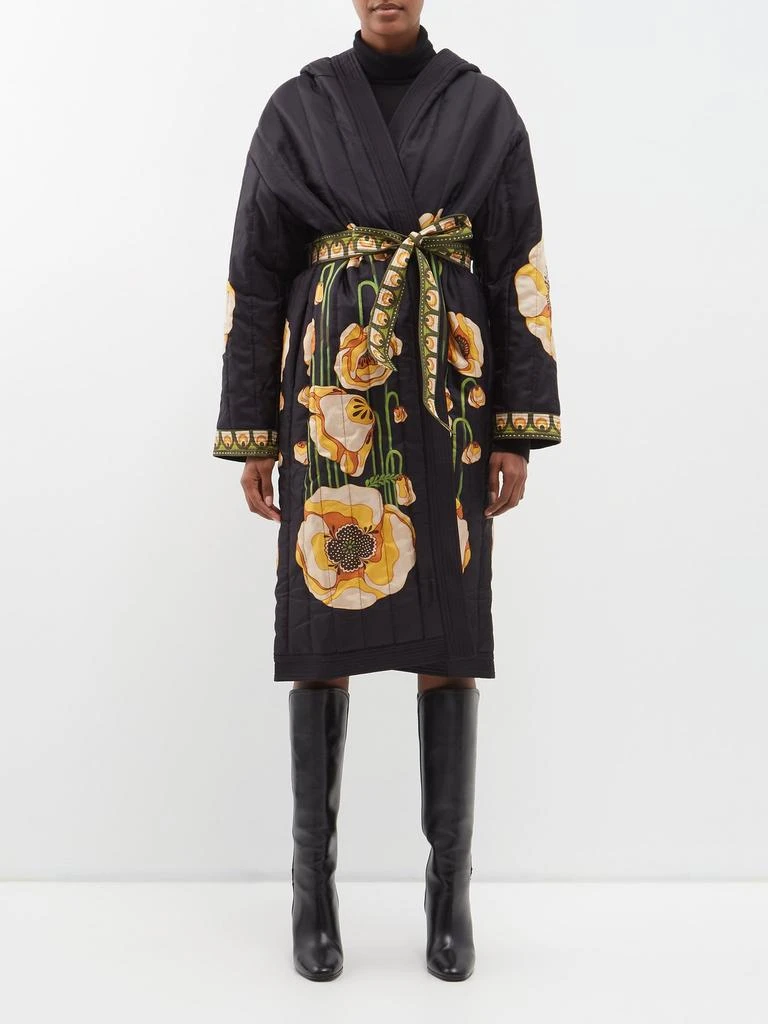商品LA DOUBLE J|Placée reversible floral-print padded silk robe,价格¥6854,第1张图片