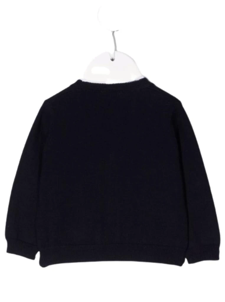 商品IL GUFO|Il Gufo Kids Baby Boys White And Blue Cotton Cardigan,价格¥702,第2张图片详细描述