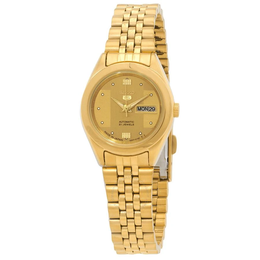 商品Seiko|Seiko 5 Automatic Gold Dial Ladies Watch SYMG14J1,价格¥1021,第1张图片