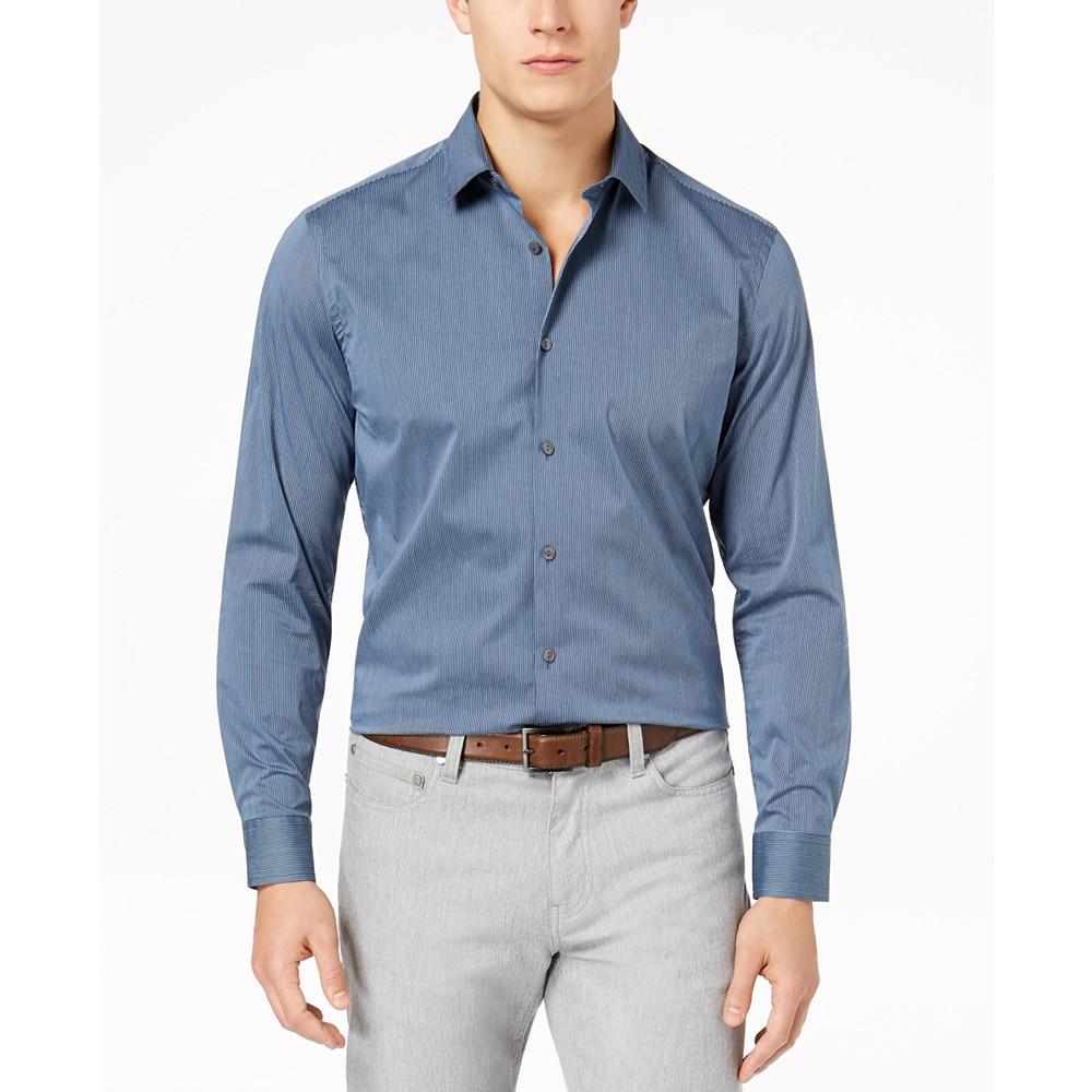 Men’s STRETCH Modern Stripe Shirt, Created for Macy's商品第1张图片规格展示