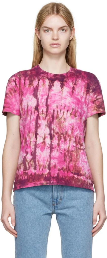 商品AMI|Pink Cotton T-Shirt,价格¥573,第1张图片