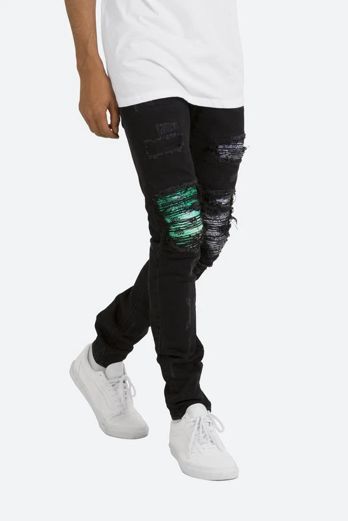 X284 Moto Skinny Denim - Black/Purple 商品
