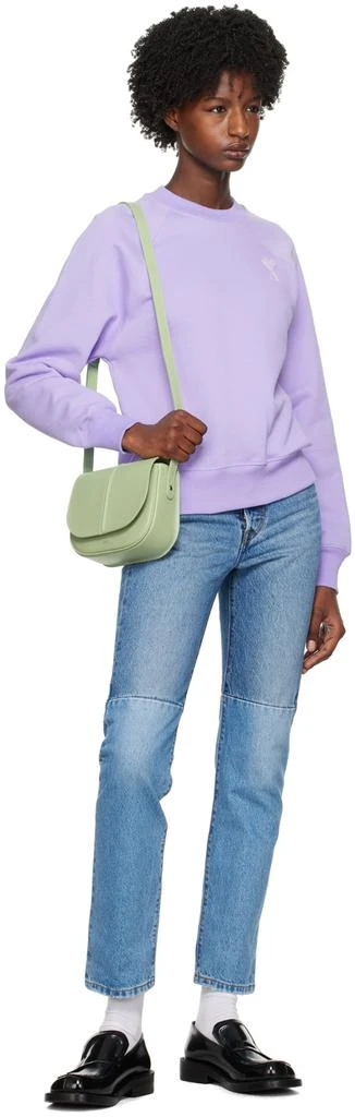 商品AMI|SSENSE Exclusive Purple Ami de Cœur Sweatshirt,价格¥2752,第4张图片详细描述