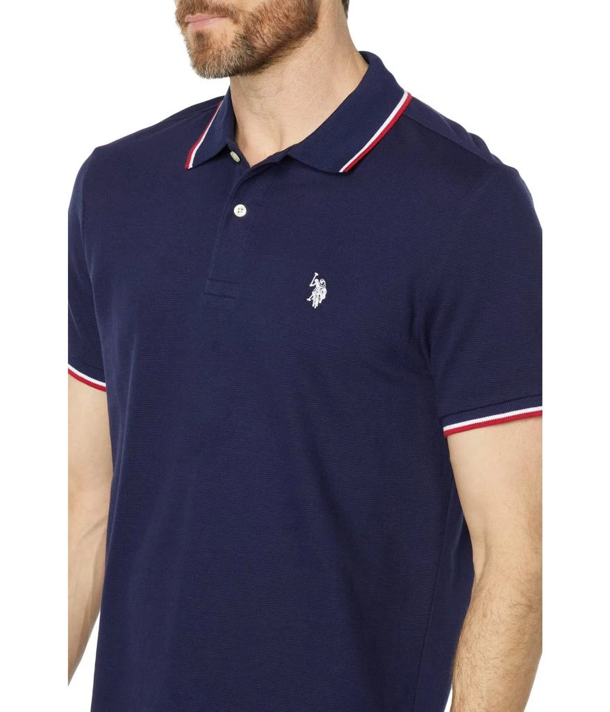 商品U.S. POLO ASSN.|Short Sleeve Ottoman Knit Polo,价格¥190-¥242,第3张图片详细描述