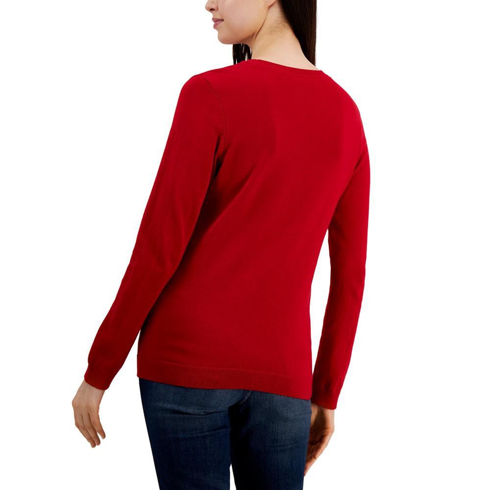 商品Tommy Hilfiger|Women's Lucy Cotton Polar Bear Sweater,价格¥522,第4张图片详细描述