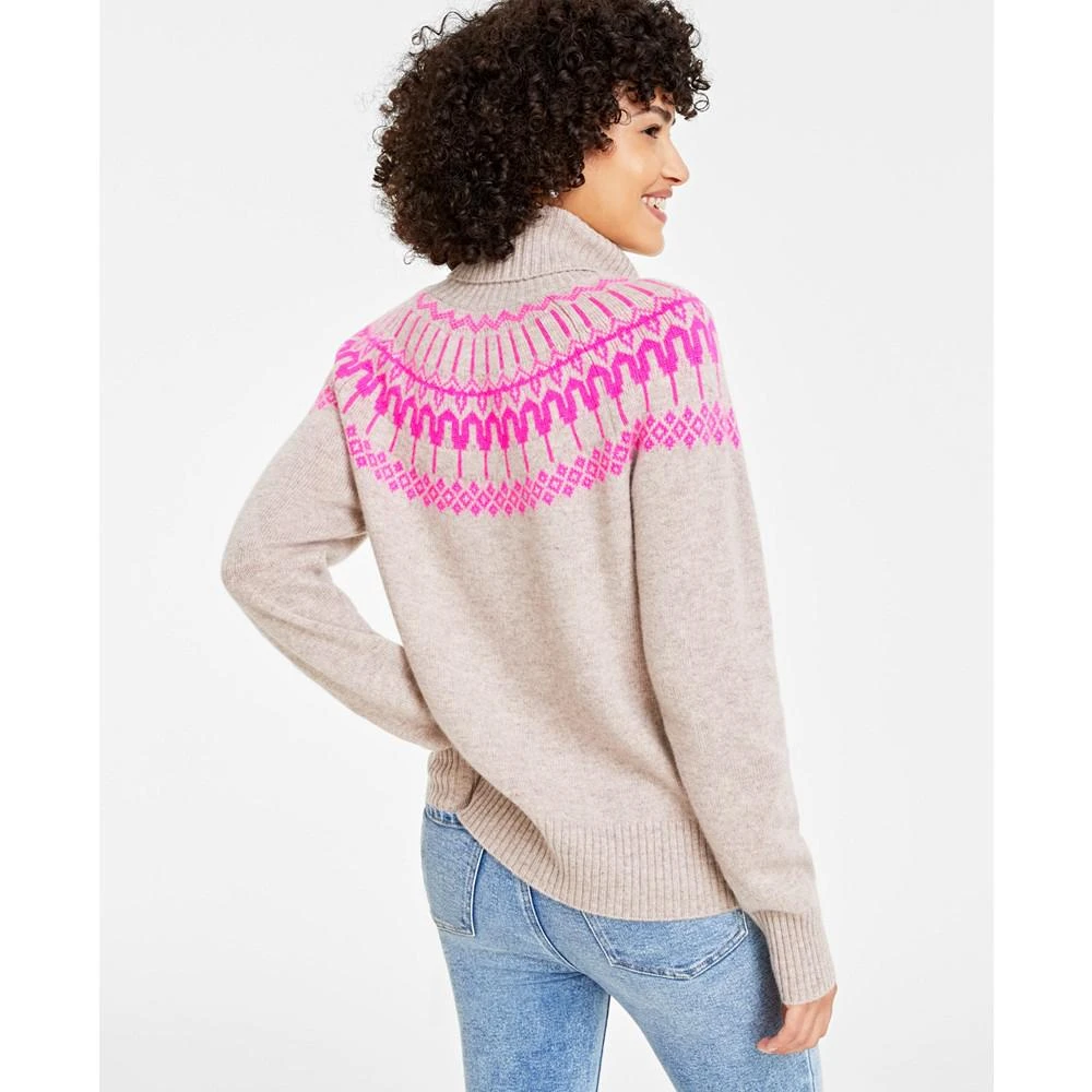 商品Charter Club|Women's 100% Cashmere Fair Isle Turtleneck Sweater, Created for Macy's,价格¥627,第2张图片详细描述