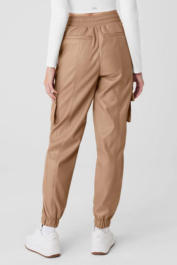 Faux Leather Power Hour Jogger - Toasted Almond 商品